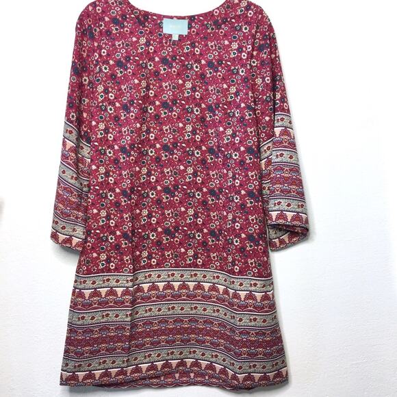 Skies Are Blue Floral Boho Cutout Back Dress Size XS - Picture 1 of 7